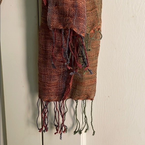 Colorful woven vintage scarf - Picture 3 of 6